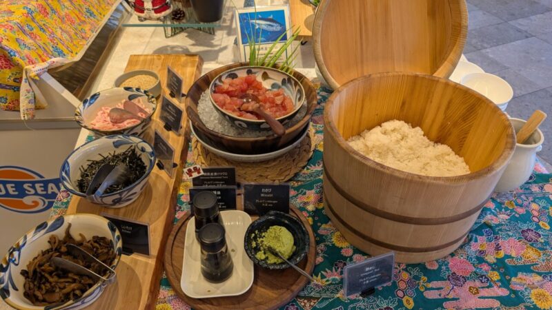 ヒルトン沖縄瀬底リゾート、朝食レストラン、アマハジ、まぐろ丼